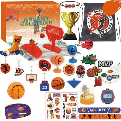 Basketball-Socken-Adventskalender, 24-tägiger Countdown bis Weihnachten mit Überraschungsgeschenken (1/5)