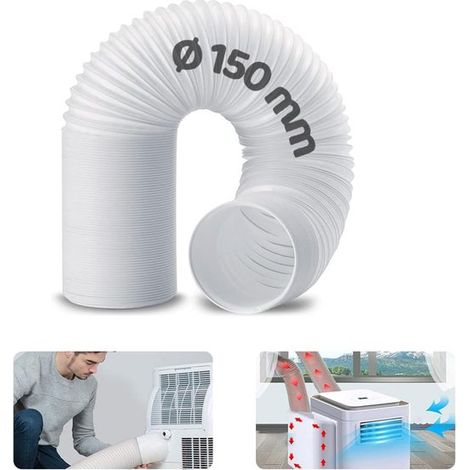 Tuyau d'évacuation flexible – Ø 150 mm – 1,5 m – Climatisation, déshumidificateur, sèche-linge – Universel (1/5)