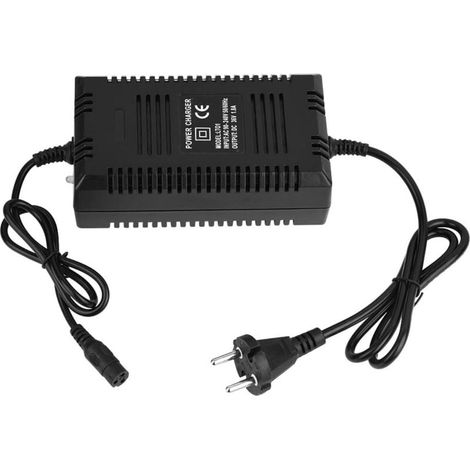 Chargeur batterie plomb-acide étanche 36V 1.8A avec voyant LED de charge pour trottinette électrique et vélo électrique, prise UE (1/5)