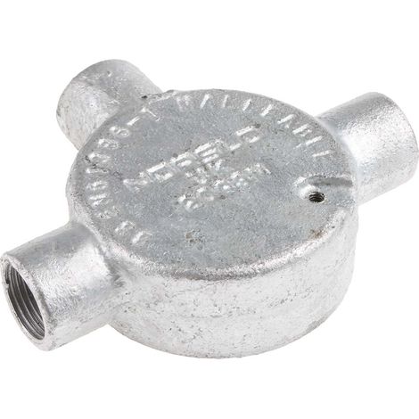 Raccord de gaine RS PRO, taille 20mm en Acier ( Prix pour Paquet de 5 )