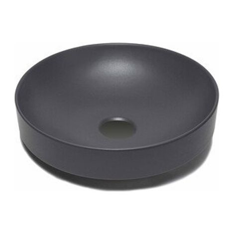 GO by Van Marcke vasque - 40x40x9cm - à poser - ronde - porcelaine mat noir