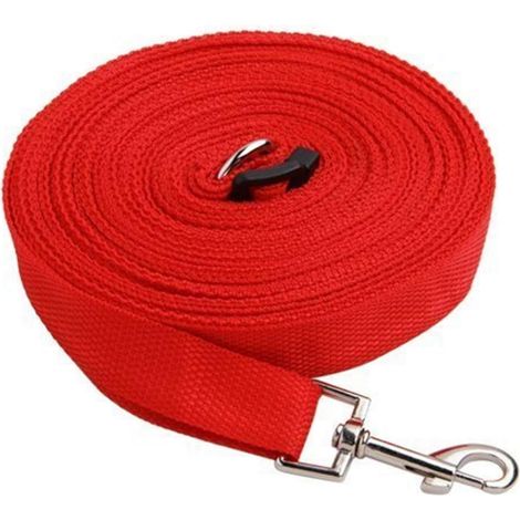 Longe pour Chien,15M Rouge Longe de Dressage Extra Longue pour Chiens, Petits, Moyens et Petits Chiens Idéal pour l'entraînement Le Jeu Le Camping ou Le Jardin (1/5)