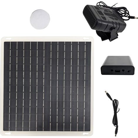 Chauffage à Panneau Solaire Portable, Chauffage Extérieur pour Poulailler d'hiver, Solaire Rechargeable à Rapide avec Kit de Batterie, pour Voiture, Serre et Animalerie (1/5)