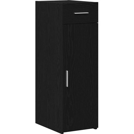 Buffet Meuble de rangement avec tiroir ChĂŞne noir 30 x 42,5 x 93 cm (1/5)