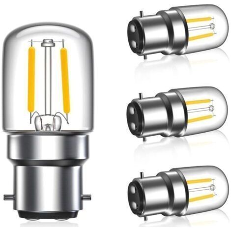 1W Ampoules LED B22 Blanc Chaud 2700K - T28 Mini ampoules à filament LED - 100LM B22 Ampoule Baillonette Culot (1/5)