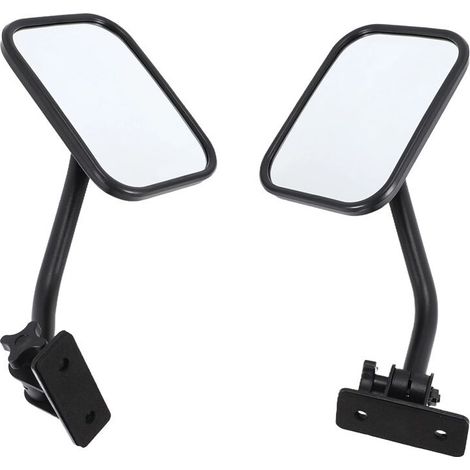 Schnell abnehmbare Türrückspiegel, passend für die Modelle TJ, JK und LJ (2er-Pack, schwarze Gläser)