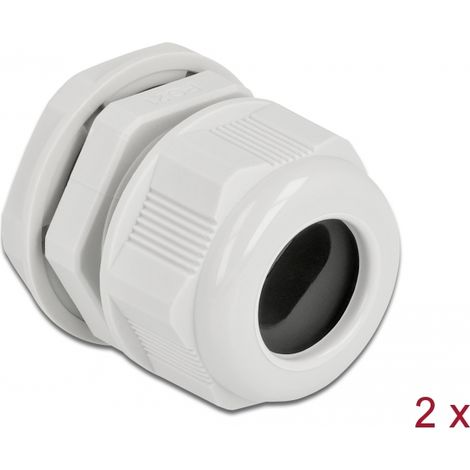 Delock Prensaestopas PG21 para cable plano gris 2 piezas