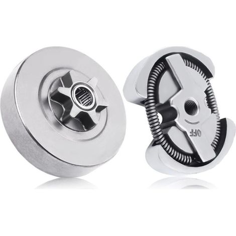 Kit de montage de tambour d'embrayage 3/8-6T pour tronçonneuses Husqvarna 120, 36, 41, 136, 137, 141, 142, 235, 235E, 240, 236, Jonsered 2035, 2036, 2040, 2041 et Partner 350, 350 et 1500 (réf. 47061)