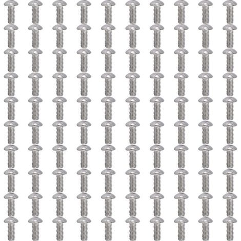 100 vis à tête cylindrique creuse M4 en acier galvanisé pour l'industrie des machines de précision 2802-0004-0010