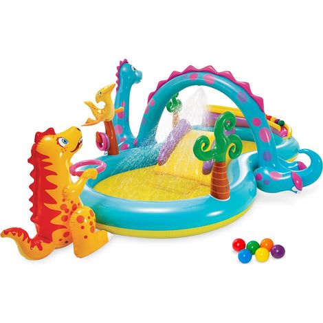 Centre de jeux Intex Dinoland avec toboggan et pataugeoire n° 57135 (1/5)