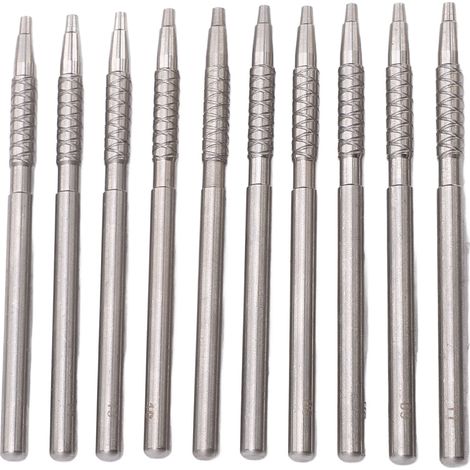 Lot de 10 pointeaux pour aiguilles de montre en acier inoxydable 0 0,6 0,7 0,8 0,9 1 1,1 1,2 1,3 1,4 mm outil pose aiguilles (1/5)