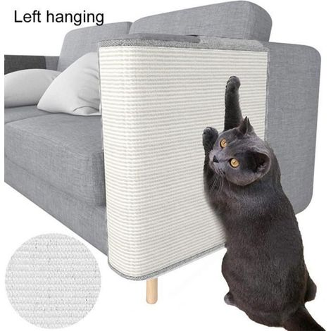 Protecteur de canapé en sisal naturel, griffoir pour chat, protection facile à installer pour meubles (1/4)