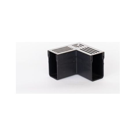 Caniveau XXS MINI L 6,5 cm Grille INOX Line - StarDrain - LINE ECO - Élément d'angle