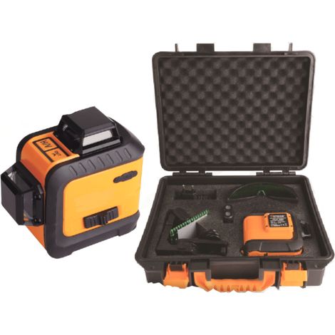 LIVELLA LASER VERDE AUTOLIVELLANTE 360° LINEA INCROCIATA CROCE 30 MT 2D 676HO