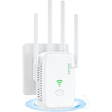 Bardusch-Répéteur Wifi,Amplificateur De Signal Wifi 2,4 Ghz 300 Mbps Extendeur Wi-Fi Avec Port Ethernet,4 Antennes,Répéteur Wifi Longue P (1/3)