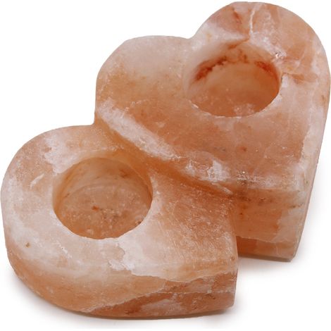 Bougeoir Sel Double Coeur 1Kg- Vendu par 1 (1/2)