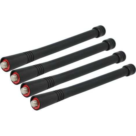 vhbw 4x Antenne Ersatz für Motorola NAE6522AR, PMAE4003A für Funkgerät - 15,5 cm Schwarz