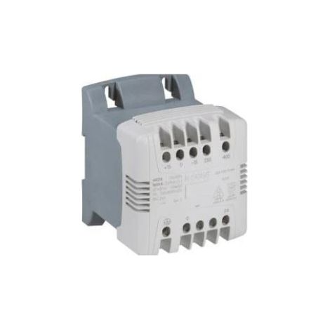 Trasformatore di comando e sicurezza con collegamento a vite primario 230V a 400V e secondario 24V - 100VA - LEG044213
