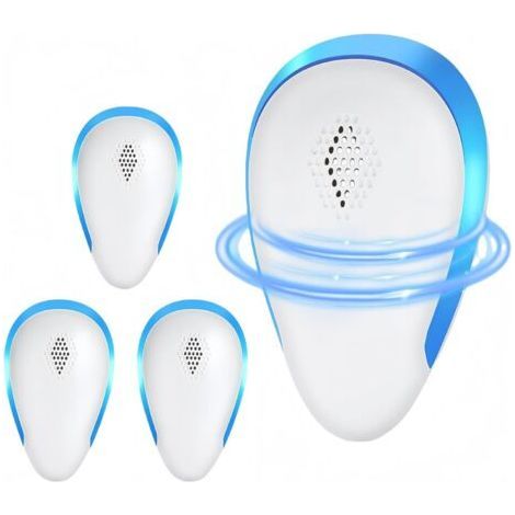 Upgraded Version Ultrasonic Pest Repeller, Powerful Mouse Repeller plug in Pest Control for Rats, Rodent, Mice, Bugs, Mosquito, Spider, Ant Repellent Harmless To Pets And Human (4 Packs) (Blue)-Karteo (1/5)