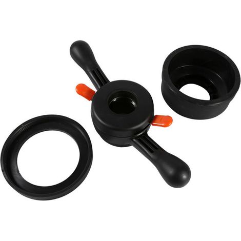 dado a farfalla per bilanciatura ruote, filettatura 40 mm, passo 4 mm, plastica nera, compatibile con bilanciatrici per ruote Ranger e altri dispositivi. (1/4)