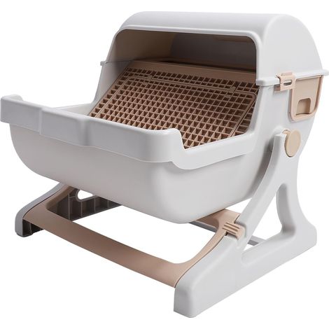 Semi-Automatic Cat Litter Box, Semi-Enclosed Tray, 52 (1/5)