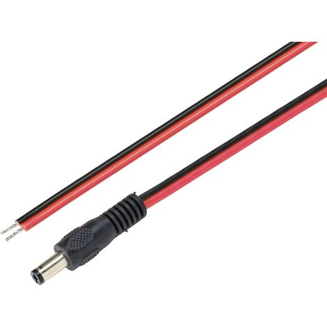 TRU COMPONENTS TC-9556664 Niedervolt-Anschlusskabel Niedervolt-Stecker - offene Kabelenden 5.5 mm 2. (1/2)