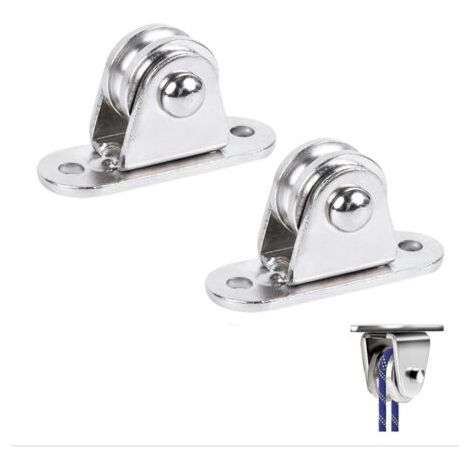 Set of 2 rope pulleys, deflection pulleys, pulley with double bearing, pulley with ball bearings--DTEKGAZ