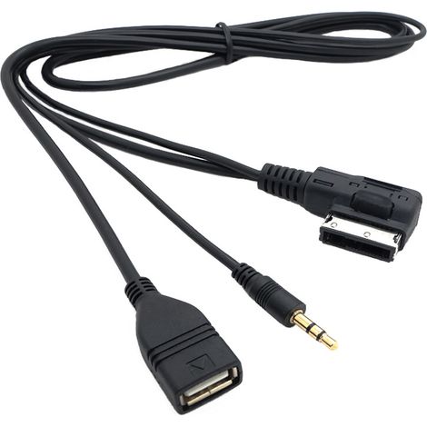 Câble de Transmission AMI vers AUX IN 3,5 mm - Pour Volkswagen MDI, Audi, Bentley - Entrée Audio Voiture (1/3)