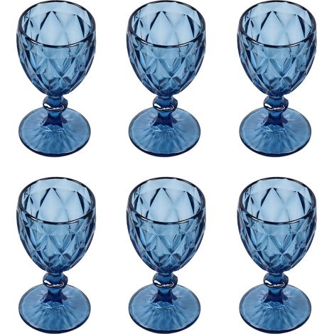 Ensemble de 6 verres à vin vintage de 240 ml, à col arrondi, fond épais et pied long, parfaits pour les fêtes, les mariages et les anniversaires. (1/5)