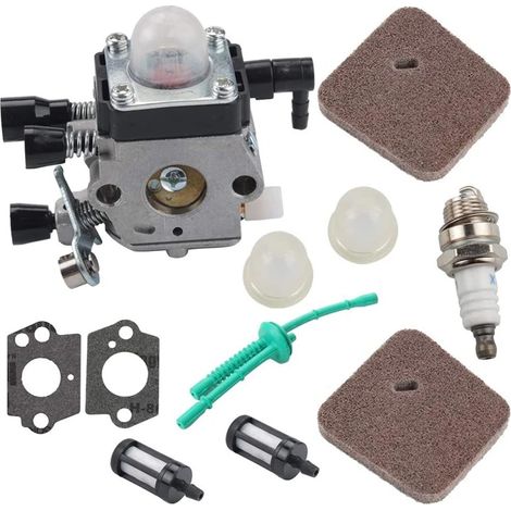 Filiyano-Carburateur HS45 FS38 compatible avec les débroussailleuses STIHL C1Q-S97, C1Q-S186, FS46, FS55, KM55, FS45, FS45C, FS46C, FS55C, FS55R et (1/5)