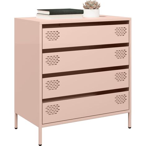 Sideboard Rosa 68x39x73,5 cm Kaltgewalzter Stahl
