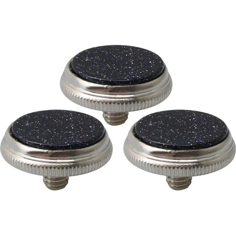 Lot de 3 boutons de trompette en alliage argenté avec incrustation de ciel étoilé (1/3)