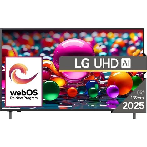 Televisor LG de 55 pulgadas, 4K/Smart, 3840 x 2160, conexión inalámbrica, Bluetooth, webOS, 55UA75003LA (1/5)