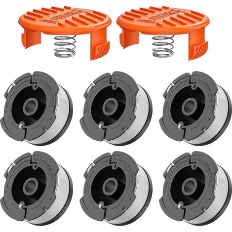 Lot de 6 bobines de rechange AF100, compatibles avec le cordon d'alimentation du coupe-bordures Black & Decker, cordon d'alimentation automatique de 30 pieds et de 0,065 pouce, bobines de rechange pou (1/5)