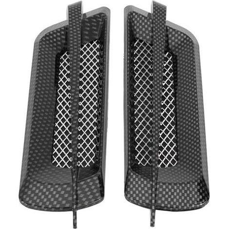 Bouchon autocollant pour ventilation de voiture,2pcs universel voiture latérale flux d'air grille d'entrée d'air évent Mesh trou couvercle décoratif décoratif ABS plastique autocollant (1/5)