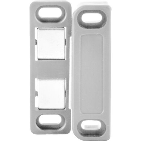Loqueteau magnétique MP - pose en applique - finition blanc - force 5 kg - INTERGES.COM