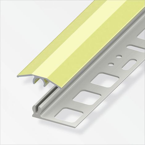 alfer Übergangs-Profil 1 m, 25 x 7 mm Aluminium eloxiert messing Übergangsprofil