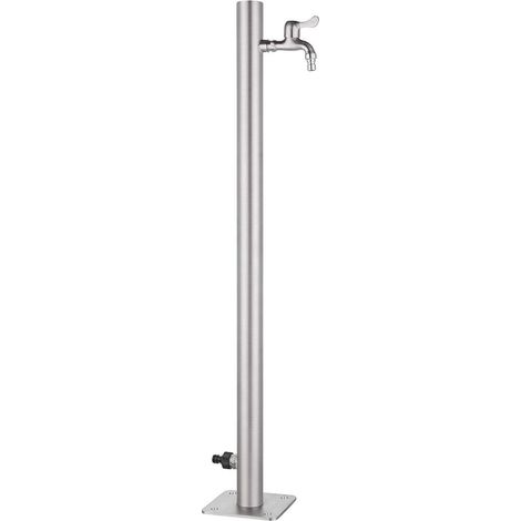 Bc-elec - WCR-50 Grifo exterior 95x5cm, columna de agua exterior de acero inoxidable, dispensador de agua, punto de agua de jardín (1/5)