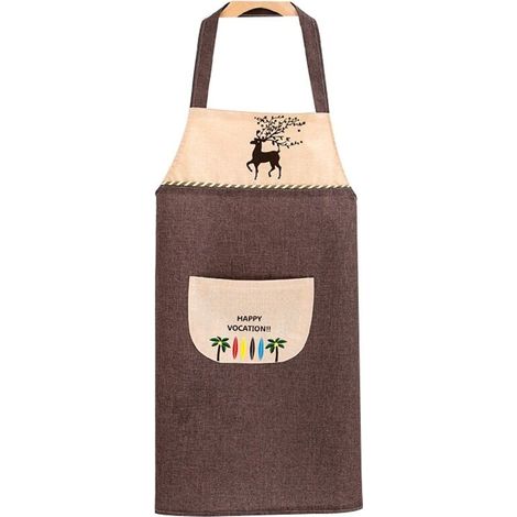 Tablier de cuisine bavoir avec poche