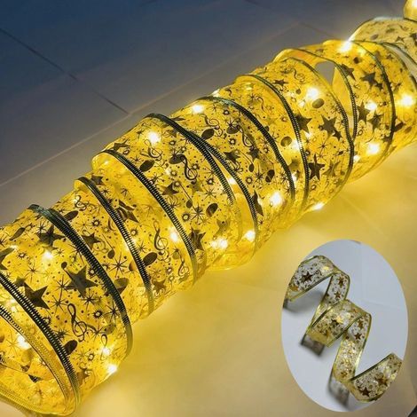 Guirnalda de luces de 3 metros con 30 LED para árbol de Navidad, alimentada por adaptador, apta para el hogar y Año Nuevo. (1/4)