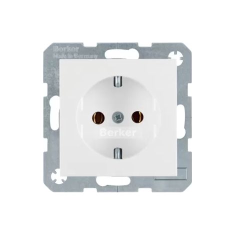 Berker SCHUKO-Steckdose pws/gl 41438989 (1/2)