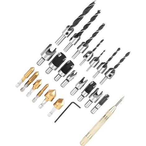 23-teiliges Sechskant-Fasenbohrer-Set mit Klauenform für Holzbearbeitungs- und Fasenwerkzeuge (1/5)