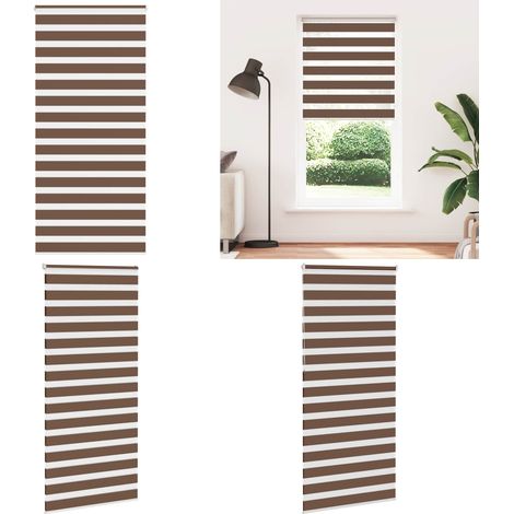 vidaXL Store zèbre marron 105x230cm largeur du tissu 100,9cm polyester (1/5)