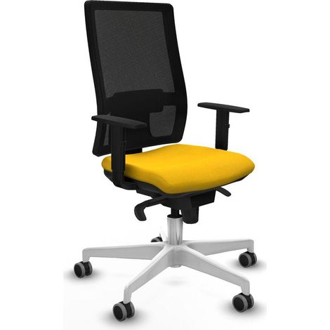 piqueras-y-crespo Horna Chaise de bureau jaune ergonomique (1/3)