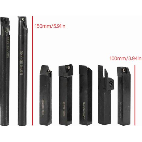 Outil de tournage de tour, ensemble de supports d'insertion en carbure de coupe en métal de 16mm (1/5)