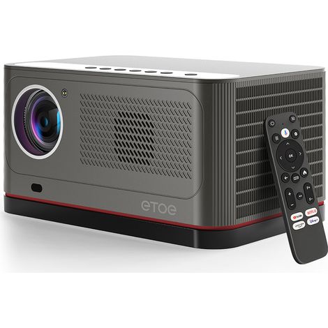 ETOE Whale Pro 2026 Projecteur Vidéoprojecteur Home Cinéma Haute Luminosité – 1800 ANSI Lumens, Android TV 14.0 avec Netflix Certifié, Full HD 1080P, Haut-parleurs 2x10W – Noir