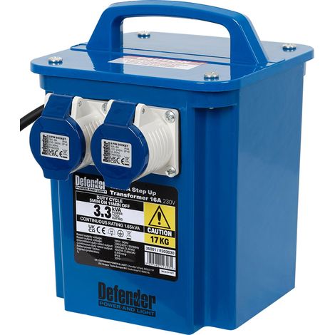 Draper 35001 Defender E203030 3.3kVA 230V Step Up Transformer, 16A (1/2)