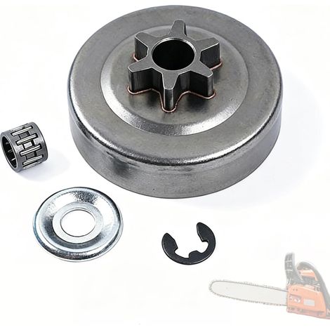 Guide de Chaîne Compatible avec MS170, Kit de Pignon Embrayage 3/8" 6T avec Roulement à Aiguilles et Rondelle de Retenue, Accessoire pour Tronçonneuses MS180, MS230, MS250 (1/5)
