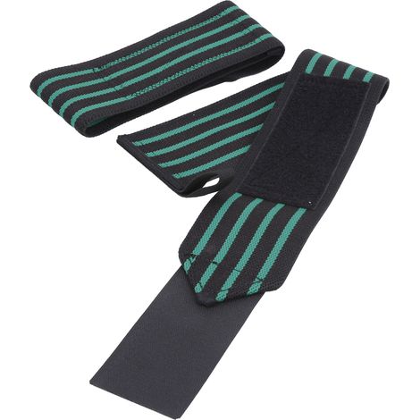 1 Paire de Manchons de Poignet Musculation, Bande de Soutien Compression pour Haltères et Fitness - Vert Noir (1/5)