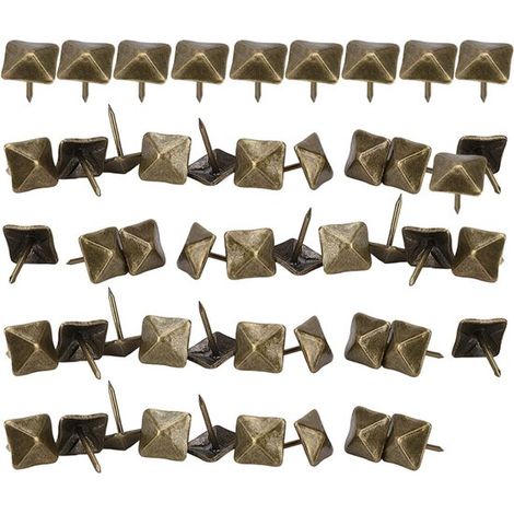Clavos de tapicería de bronce, 40 piezas, Fijación de cuadros, Muebles vintage, Estilo rústico, Decoración de paredes de madera, Bricolaje (1/5)